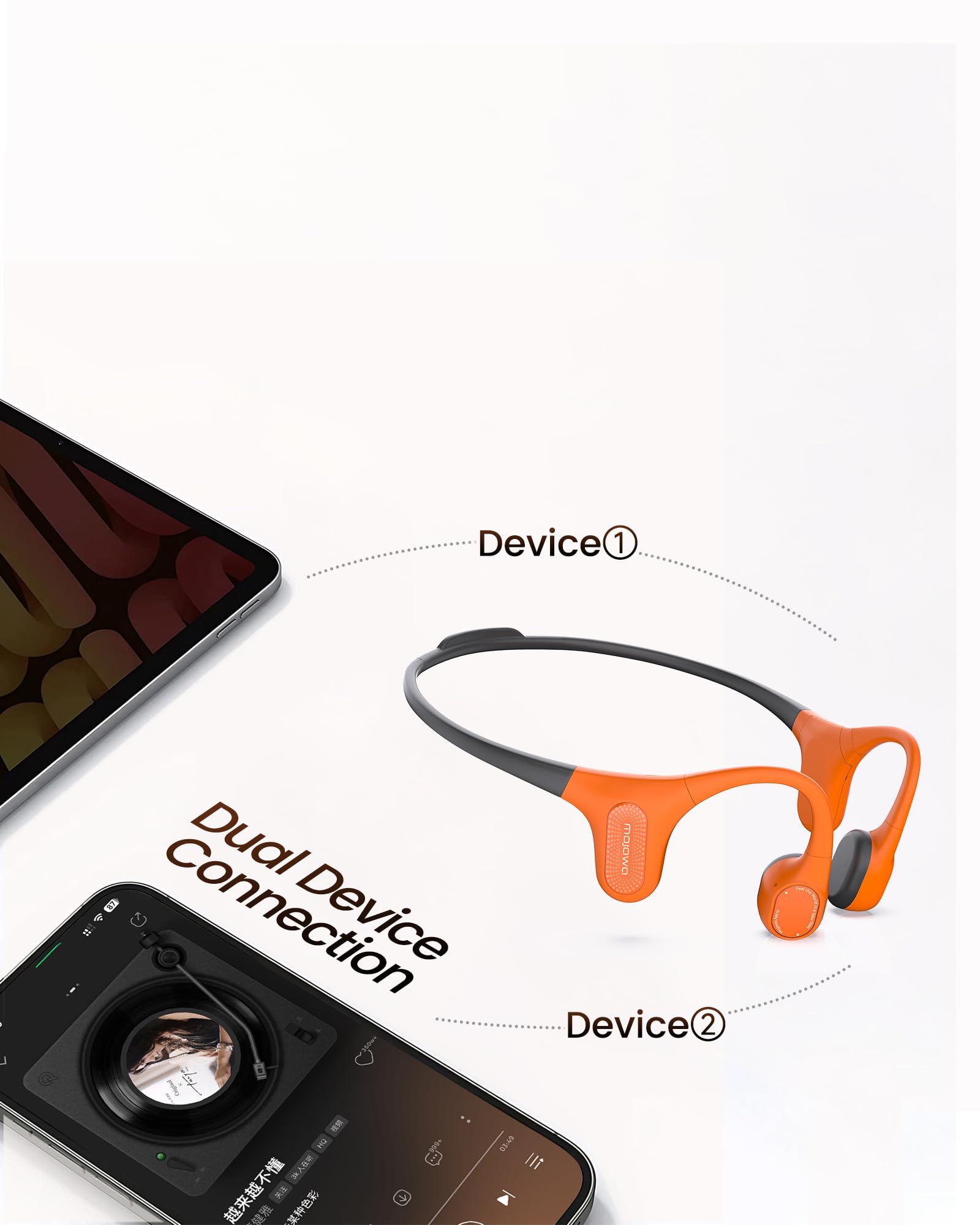 Amazon.com: mojawa Aerra Bone Conduction Sport Headphones, IP67